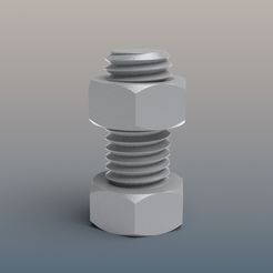 bulon-20mm.jpg Archivo 3D gratuito Bulón M10 x1.5 x20mm + Tuerca・Design para impresora 3D para descargar