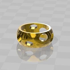 Bague trouée.JPG STL file Ring with holes・3D print object to download