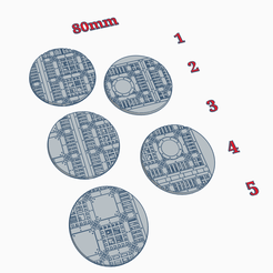 80mm_2.PNG Free STL file 80mm bases "Walkway"・3D print design to download