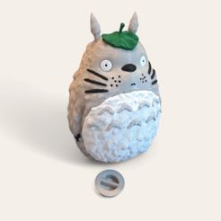 1000006077.jpg Totoro Piggy Bank with Leaf on Head
