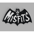 tinker.png MISFITS Logo horror punk Skull Skull Punk Bat Bat Demon Wall Picture