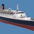 4.jpg Cunard RMS Queen Elizabeth 2 (QE2) ocean liner 3D print model - latest years version