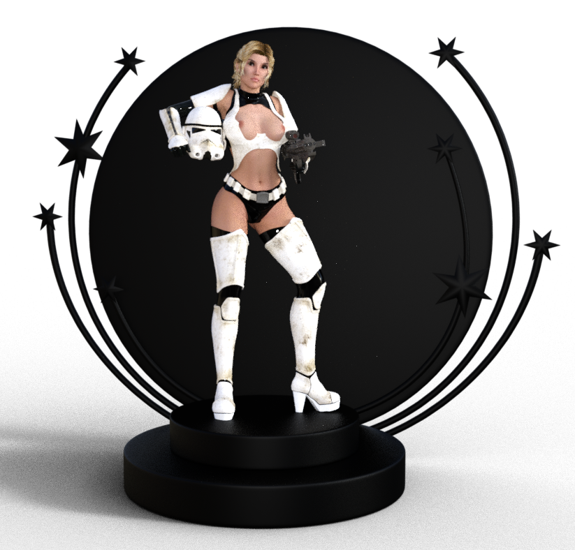 Download Stl File Storm Trooper Girl Sexy Star Wars • 3d Print Template ・ Cults