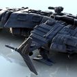 47.jpg Nereidis spaceship 38 - Battleship Vehicle SF Science-Fiction