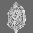 Screenshot-2026-02-28-120344.png Gothic Masonic Skull Wall Plaque STL File for 3D Printing – Dark Baroque Freemason Emblem Relief
