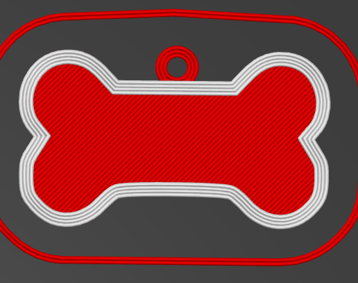 identificador de mascotas en forma de hueso GENERICO 3D model
