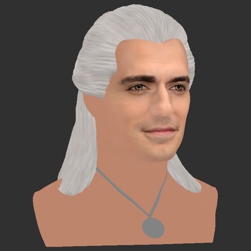 Download file Geralt of Rivia The Witcher Cavill bust full color 3D ...