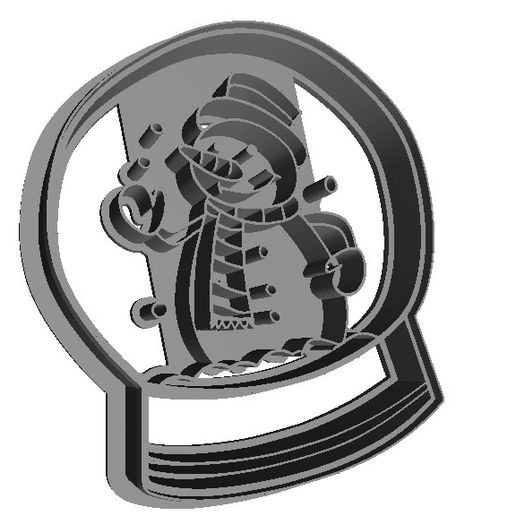 snowman-snowglobe.jpg Boneco de neve Globo de neve - cortador de biscoitos/ massa