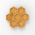 untitled.34.jpg Honeycomb Serving Tray, Cnc Cut 3D Model File For CNC Router Engraver, Plate Carving Machine, Relief, serving tray Artcam, Aspire, VCarve, Cutt3D
