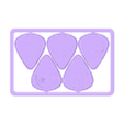 Broken Heart Emoji PickCard.stl PickCard con l'emoji del cuore spezzato