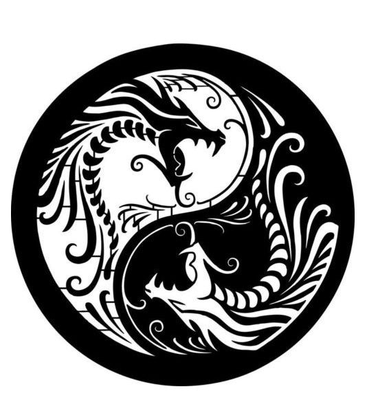 Download STL file White and Black Yin Yang Dragons Classic Round Wall ...