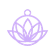 Llavero-Loto.stl Lotus flower, yoga, buddhism - key holder, pendant - nelumbo lotus, flower