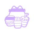 Pusheen hamburguesa.stl STL file PACK PUSHEEN THE CAT CUTTER COOKIE CORTA GALLETITAS GATO・Model to download and 3D print