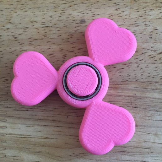 My Customized Rotated Heart (no-weight) Fidget Spinner 3D model preview