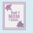 best-mom-ever-frame-roses.png Best Mom Ever Decor Stand with roses and hearts, phrame display, personalized gift for Mom