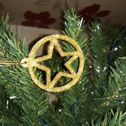 Star tree decoration pic 1.jpg STL file Circled Star Christmas tree decoration.・3D print design to download, M3DPrint