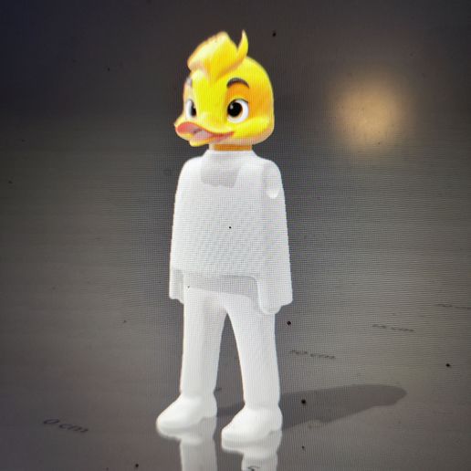 Cabeza patito compatible con playmobil 3D model
