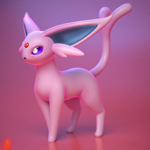 High Quality Espeon Miniature - 3D Printable STL Model For Tabletop Gaming and Display