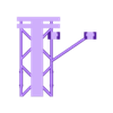 Left Side Tower Gantry split up part 2.stl Imperial Tie Fighter Top Entry Gantry with lift platform incl. parts for small printers