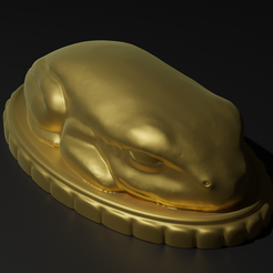 frog-sleep.png Download STL file Sleeping frog pendant • 3D printer template, Tilotus1