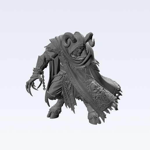 Krampus  Holiday Horror Monster STL (2832mm) STL File for 3D  printingCults