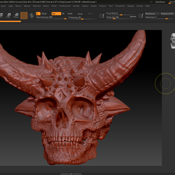 DS.png OBJ file Demon Skull・3D printable model to download