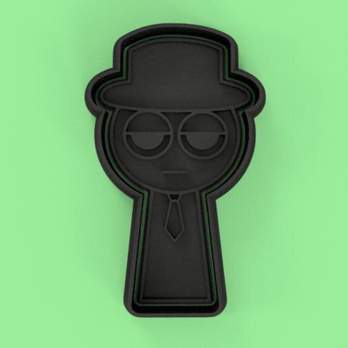 cutter + stamp sprunki black / sprunki black cutter + stamp 3D model