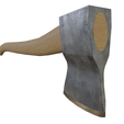 1.png Wooden Hatchet Axe Low Poly