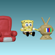 54.png spongebob squarepants watching TV