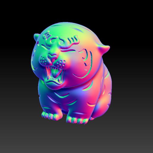 Little Tiger Pendant & Ornament B 3D model