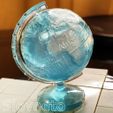Globe_01_01.jpg Model Earth. Globe. Sphere. Transparent. Oceans and continents.