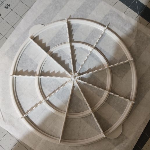 markers cake 9 slices 3 versions 3D model