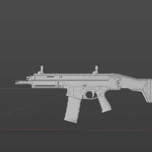 Czech CZ BREN 2 rifle digital model material 3D model