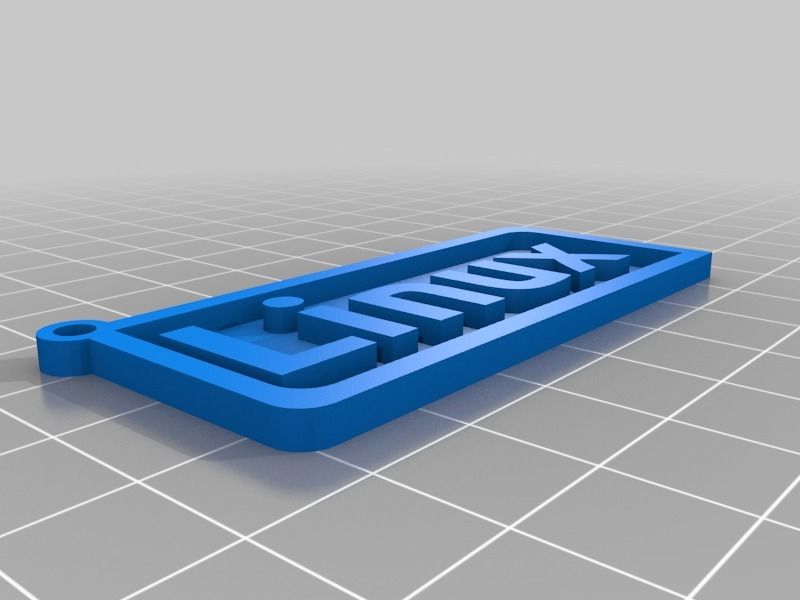 Free 3D file Linux keychain・3D printing template to download・Cults