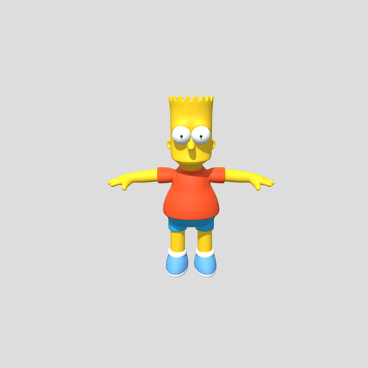Bart TPose 3D model preview