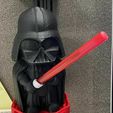 1a1eafe1-a7d7-49f1-90cd-ee8e22c0dc1c.JPG Vader Red Pen holder with saber (Remix)