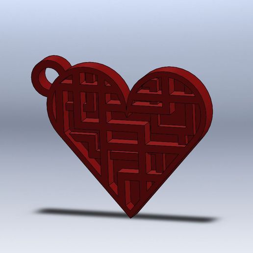 Heart Keychain 3D model