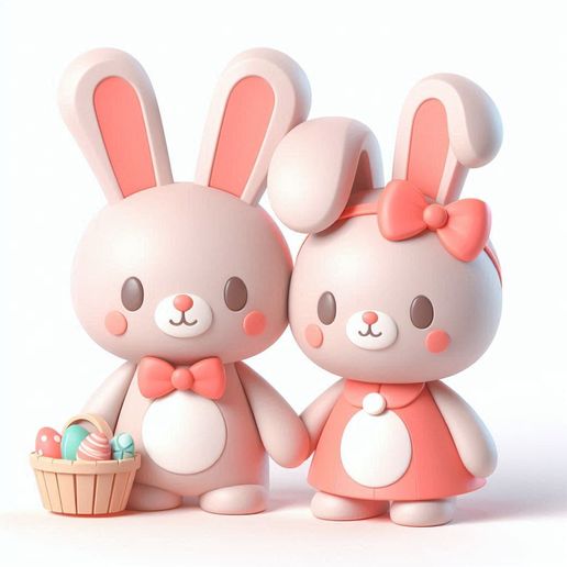Easter Pair Bunnies