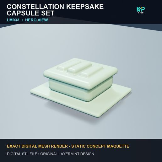 STATIC DECORATIVE STL — Constellation keepsake capsule set
