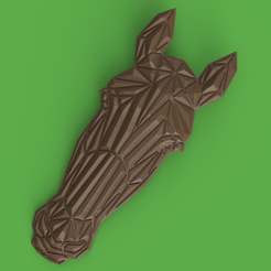 Caballo-Poly.png Fichier STL Tête de cheval - Low Poly Art・Modèle à télécharger et à imprimer en 3D