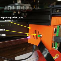 Корпус RPi4 OctoPi для рельсов Creality/Ender