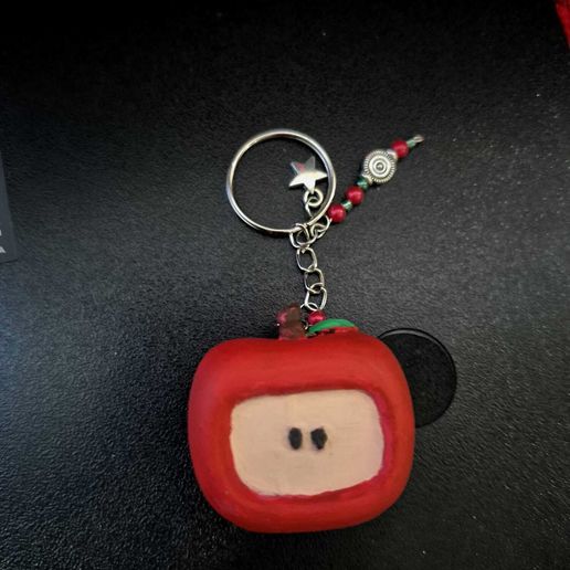 Apple Shaped Keychain 3D model