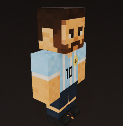 🏈 Lionel Messi a lo Minecraft - Modelo imprimible en 3D・Archivo STL ...