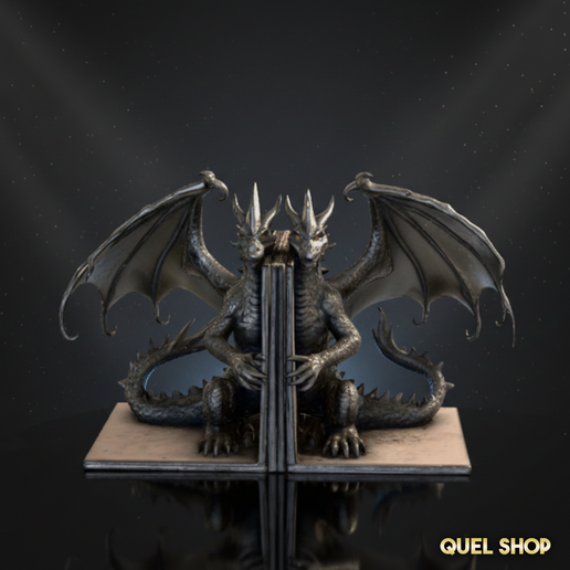 Dragon-Shaped Bookend STL