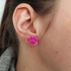 720X720-120581289-210449760420367-4526422694478289085-o.jpg STL file Earring cat paws・3D printer model to download