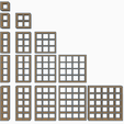 grid.png Ikea Kallax Shelving Miniatures - 15 Models - 1:24, 1:18 & 1:12 Scales .stl
