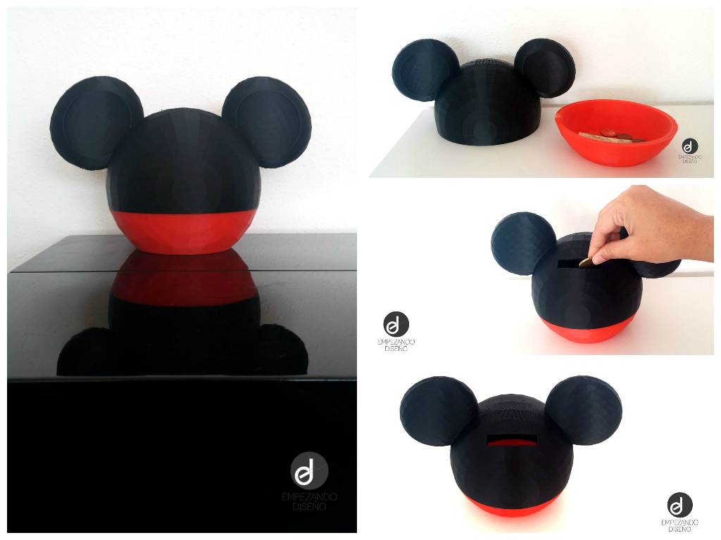 mix.png STL-Datei Mickey Mouse Money Box kostenlos herunterladen • Vorlage für den 3D-Druck, bbakari