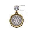 Iced-Diamond-flower-cluster-bail-Artdeco-V2-stepped-Halo-memory-pendant-coin-01.jpg Iced cluster bail Art deco pattern N02 memory pendant 3D print model