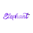 Text Flip - Elephant 4.0.stl Text Flip - Elephant (5 STLs)