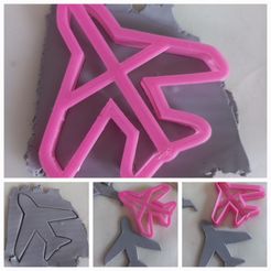 20220623_110244-1.jpg STL file Fighter jet (aeroplane) outline cookie cutter・3D printing model to download, rinahamilton